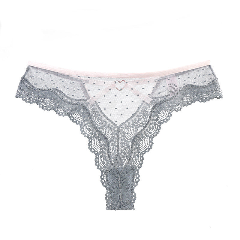 Women's thong with lace trim - Mubimart -  