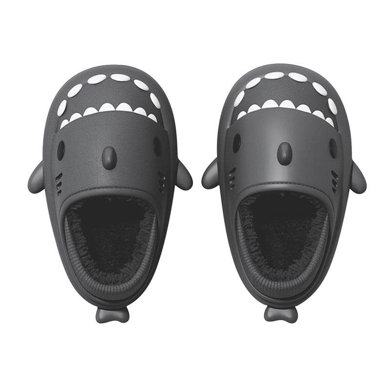 Waterproof Gradient Shark Cotton Slipper - Mubimart