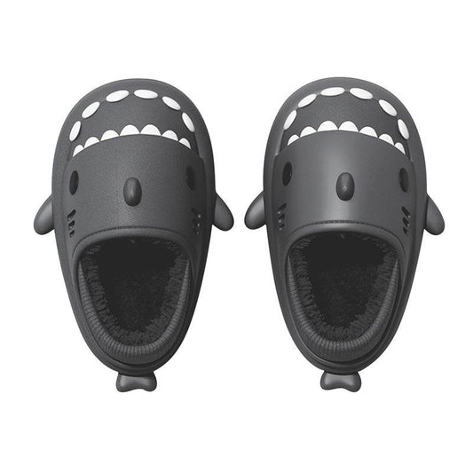 Waterproof Gradient Shark Cotton Slipper - Mubimart