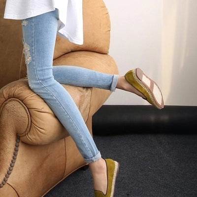 Skinny Fit Jeans For Pregnant Women - Mubimart