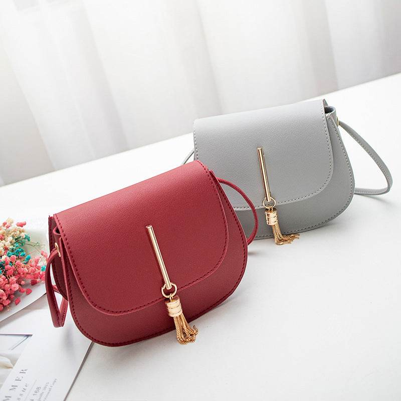 Shoulder bag tassel round bag women bag - Mubimart