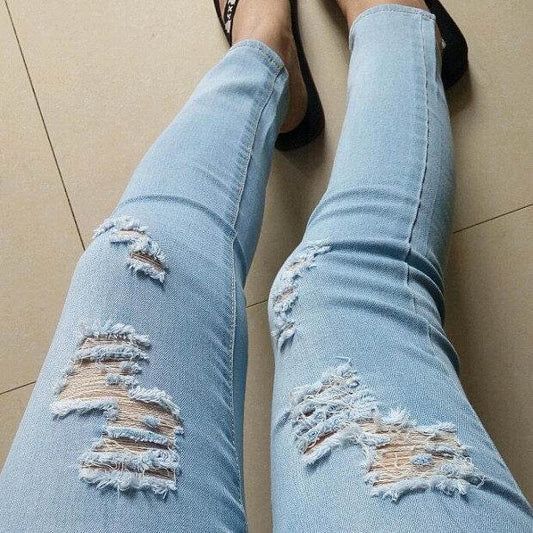 Skinny Fit Jeans For Pregnant Women - Mubimart