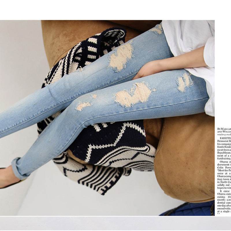 Skinny Fit Jeans For Pregnant Women - Mubimart