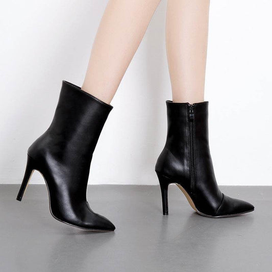 Stiletto heeled Martin boots - Mubimart