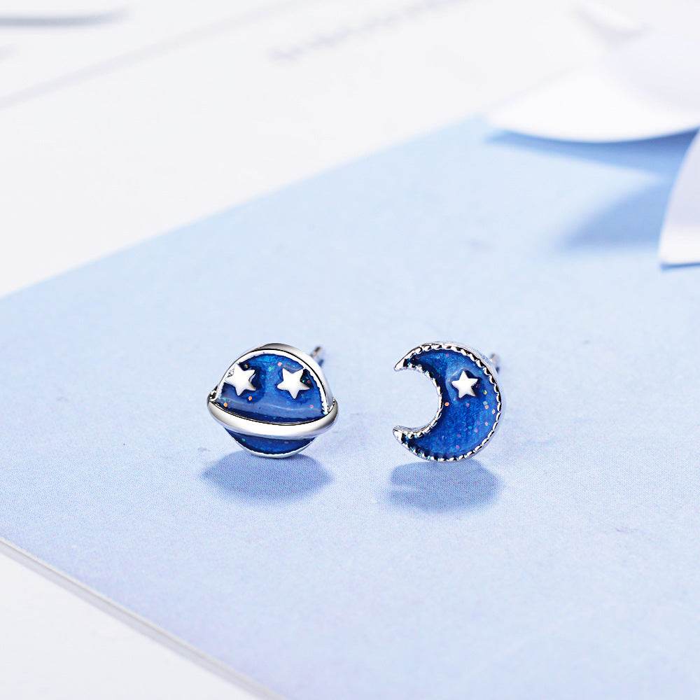 Blue Planet Stud Earrings For Women - Mubimart