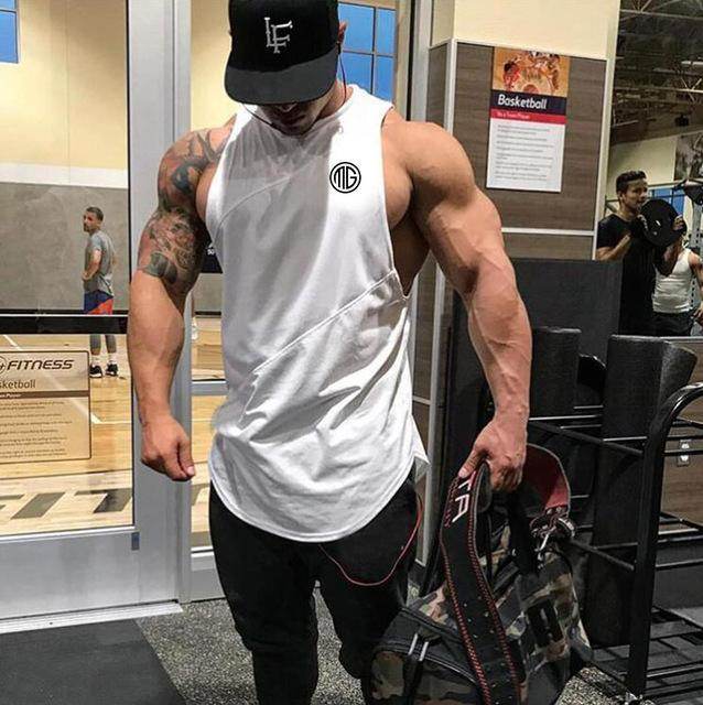 Hooded Mens Bodybuilding Tank - Mubimart