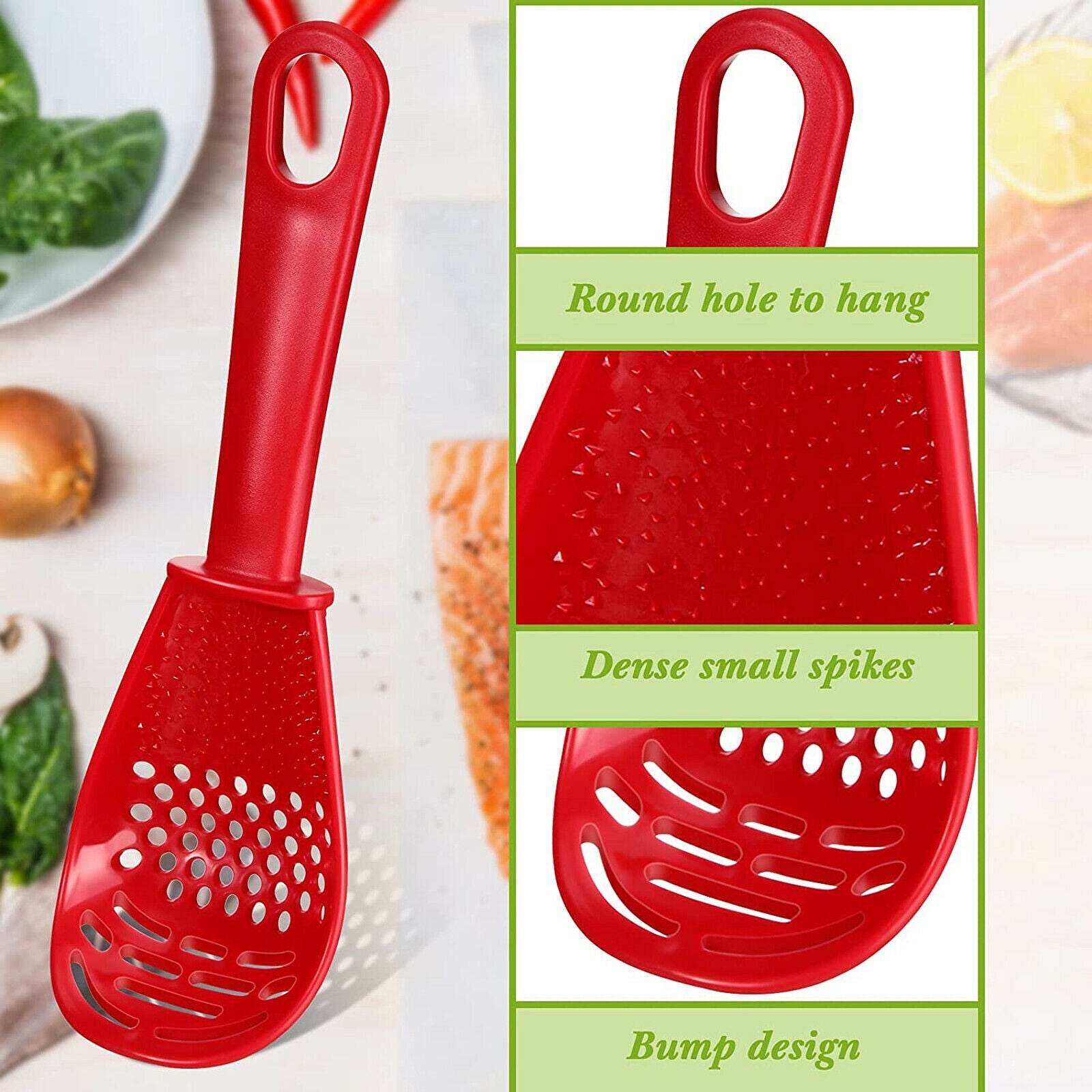 2PCS Kitchen Cooking Spoon Tool Multifunction Scoop Soup Skimmer Heat Resistant Kitchen Cooking Spoon - Mubimart