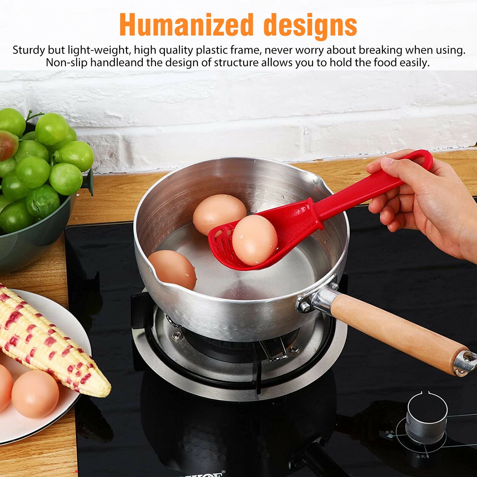 2PCS Kitchen Cooking Spoon Tool Multifunction Scoop Soup Skimmer Heat Resistant Kitchen Cooking Spoon - Mubimart -  