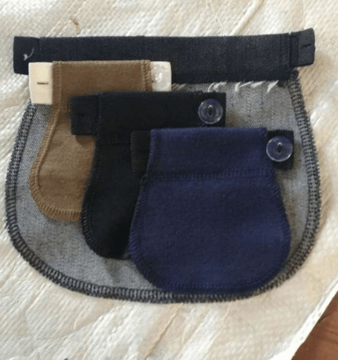 2Pcs Maternity Pregnancy Waistband Belt ADJUSTABLE Elastic Waist Extender Pants - Mubimart