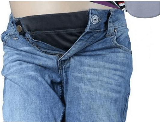 2Pcs Maternity Pregnancy Waistband Belt ADJUSTABLE Elastic Waist Extender Pants - Mubimart