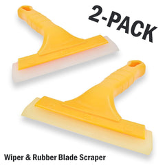 2X Window Squeegee Shower Cleaner Car Home Glass Wash Water Wiper Silicone Blade - Mubimart -  