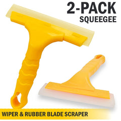 2X Window Squeegee Shower Cleaner Car Home Glass Wash Water Wiper Silicone Blade - Mubimart - Squeegee 