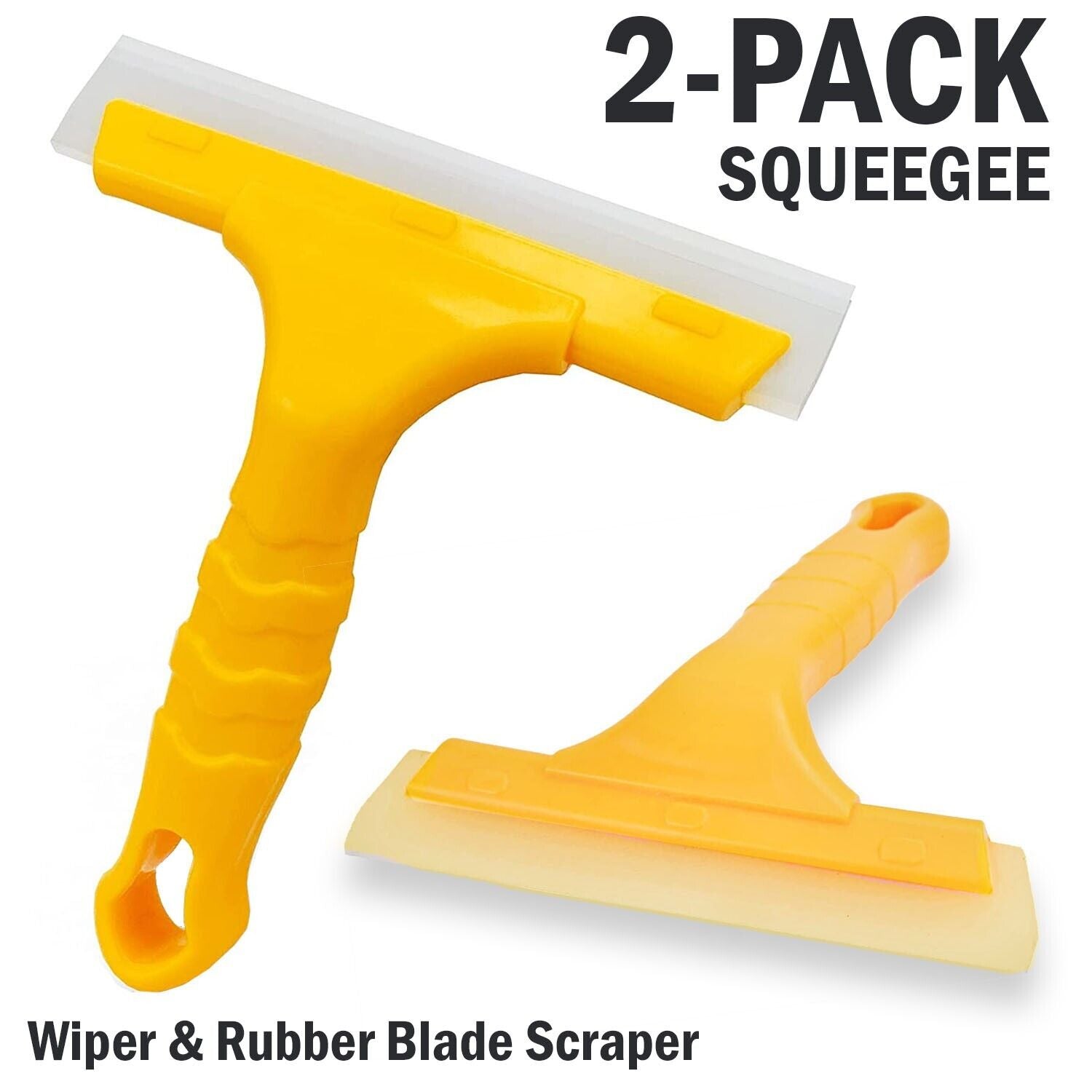 2X Window Squeegee Shower Cleaner Car Home Glass Wash Water Wiper Silicone Blade - Mubimart -  