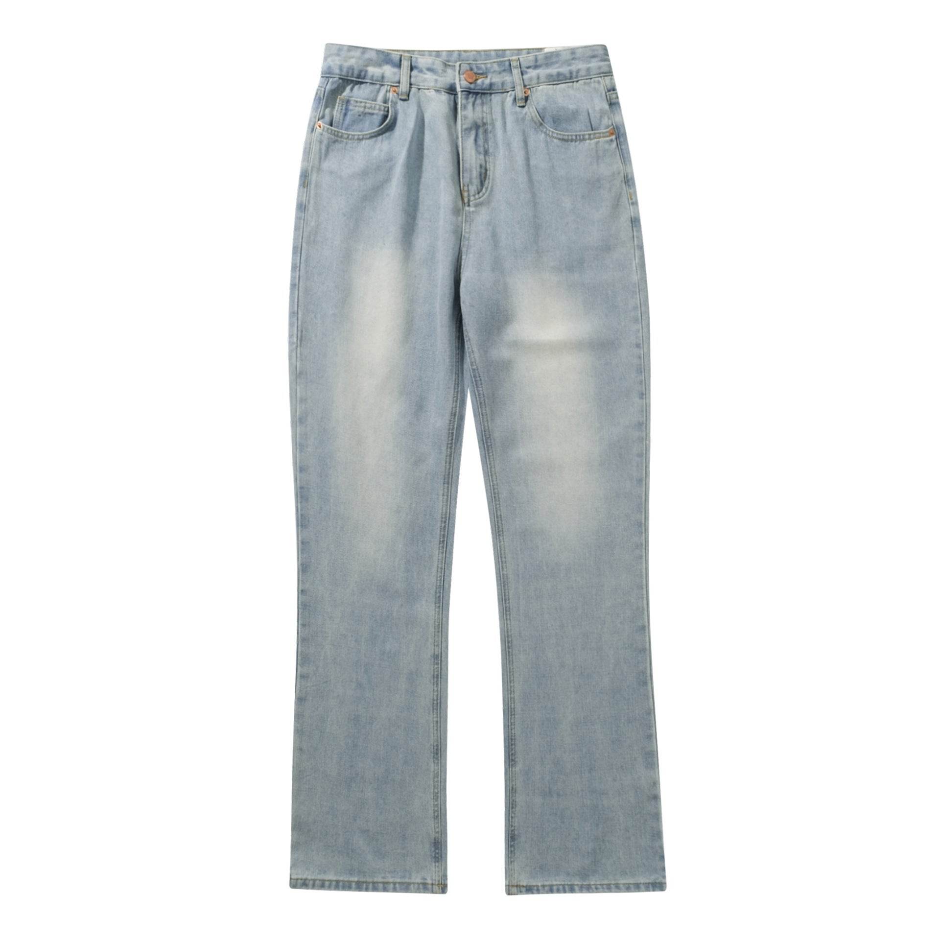 Ice Blue Jeans High Street Distressed Bootcut Trousers - Mubimart