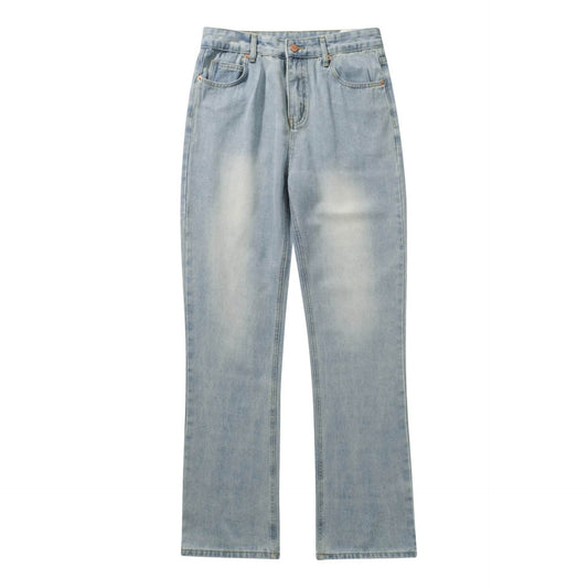Ice Blue Jeans High Street Distressed Bootcut Trousers - Mubimart