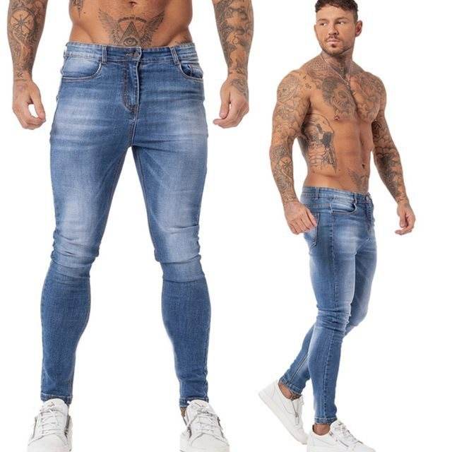 Patchwork Pants Jeans Men's Fit - Mubimart