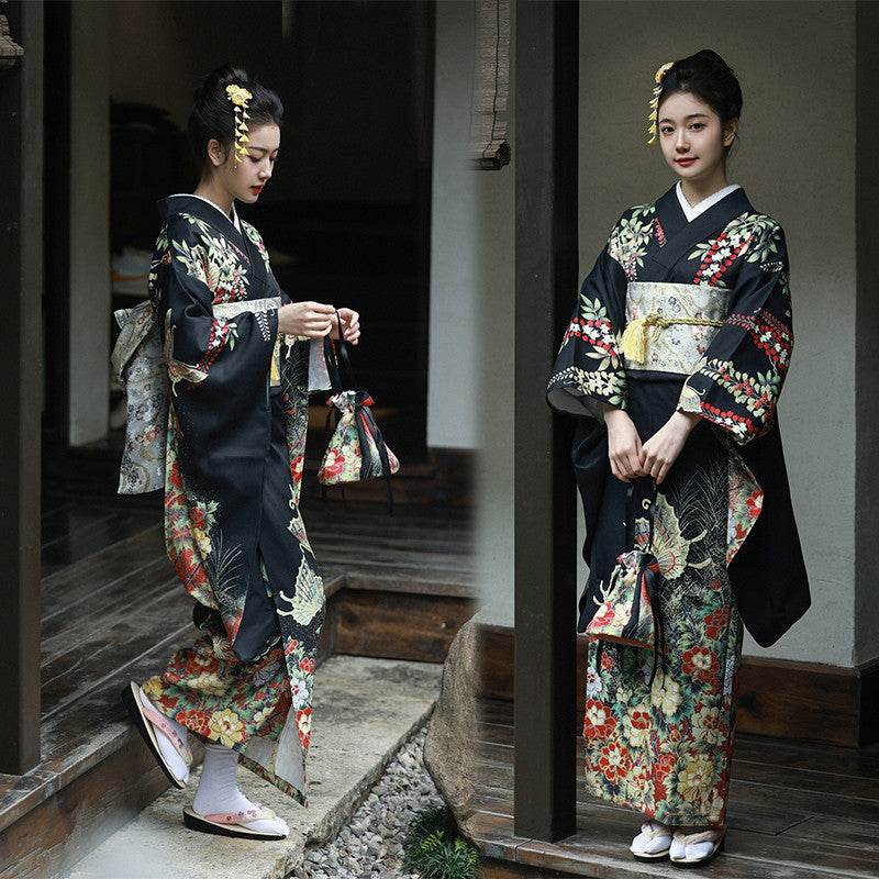 Japanese Modified Kimono Women's Formal Traditional Dress - Mubimart
