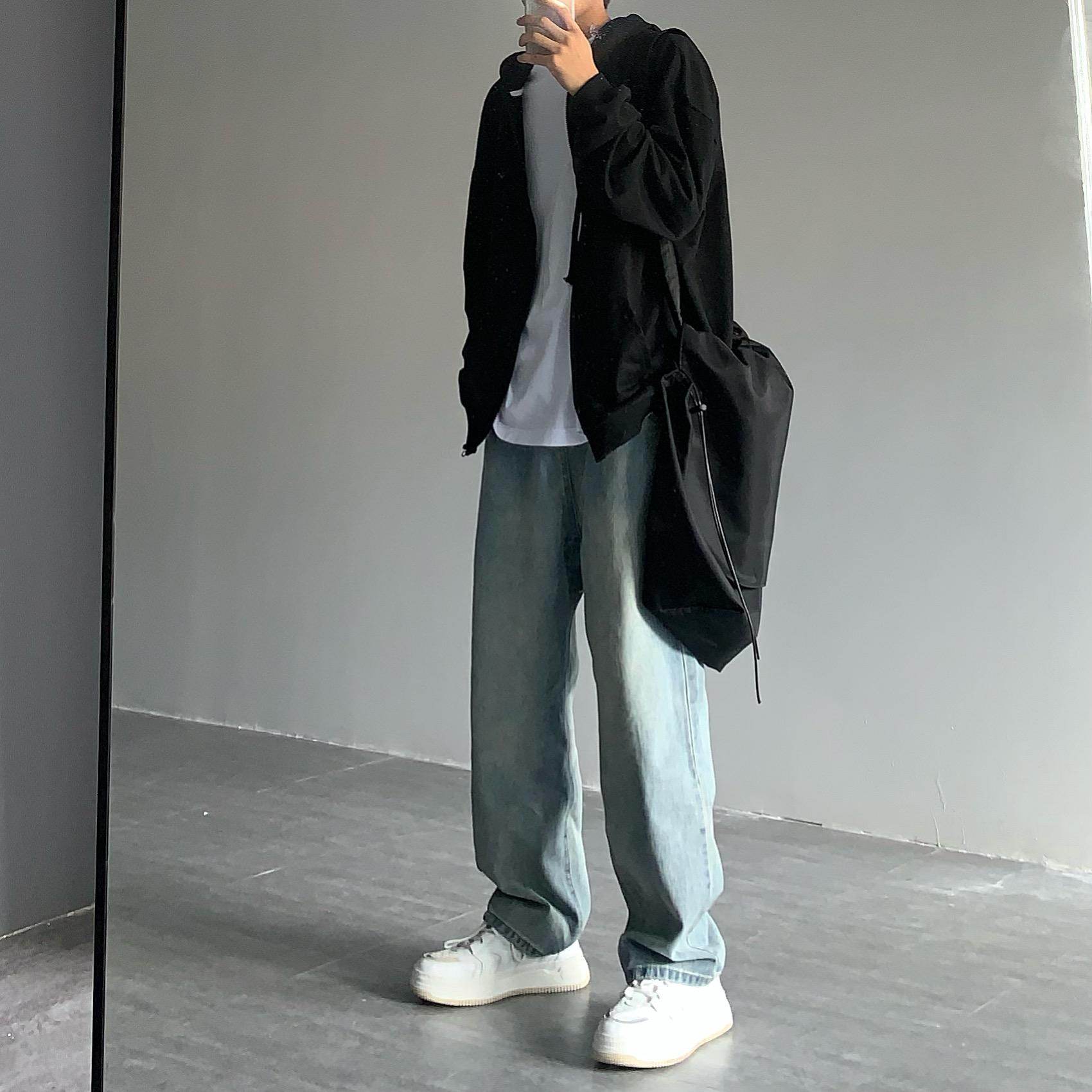 Wide-leg Jeans Men And Women - Mubimart