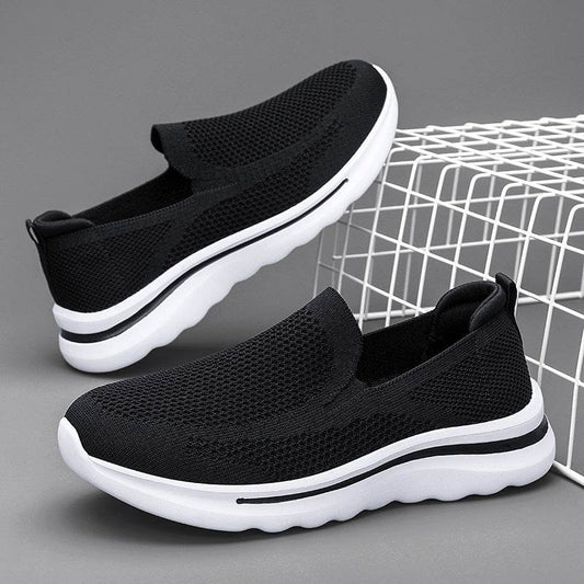Breathable Mesh Sports Women Walking Jogging Flat Shoes - Mubimart