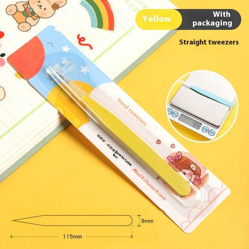 Hand Account Tweezers Stainless Steel Color DIY Elbow Clip Hand Tool Goo Card Tweezers - Mubimart
