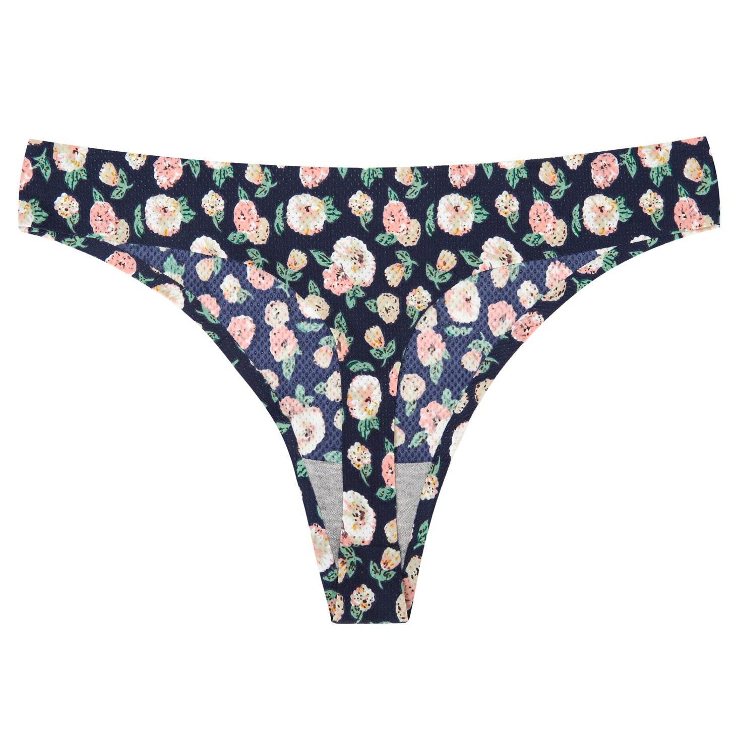 Breathable Printed Seamless Floral Briefs For Women - Mubimart