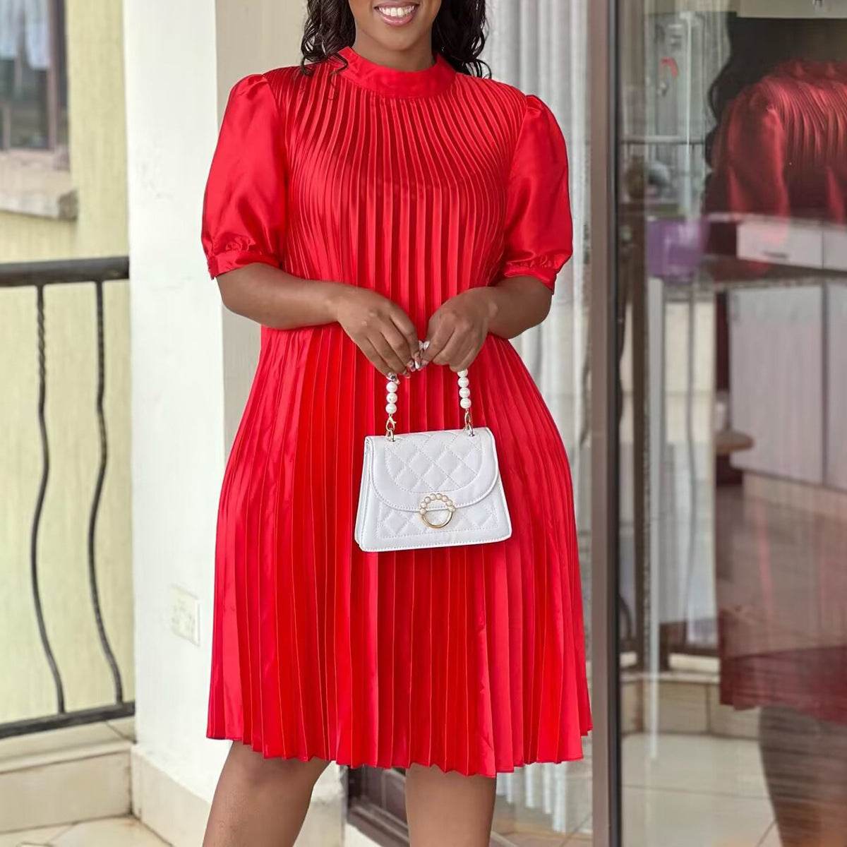 Plus Size Ladies Fashion Loose Casual Dress - Mubimart