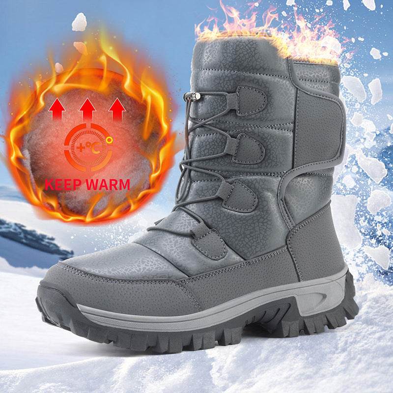 Men And Women Fleece-lined Warm Snow Boots - Mubimart