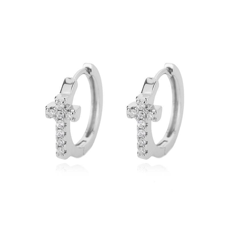 Aesthetic Stainless Steel Hoop Earrings For Women Gold Color - Mubimart