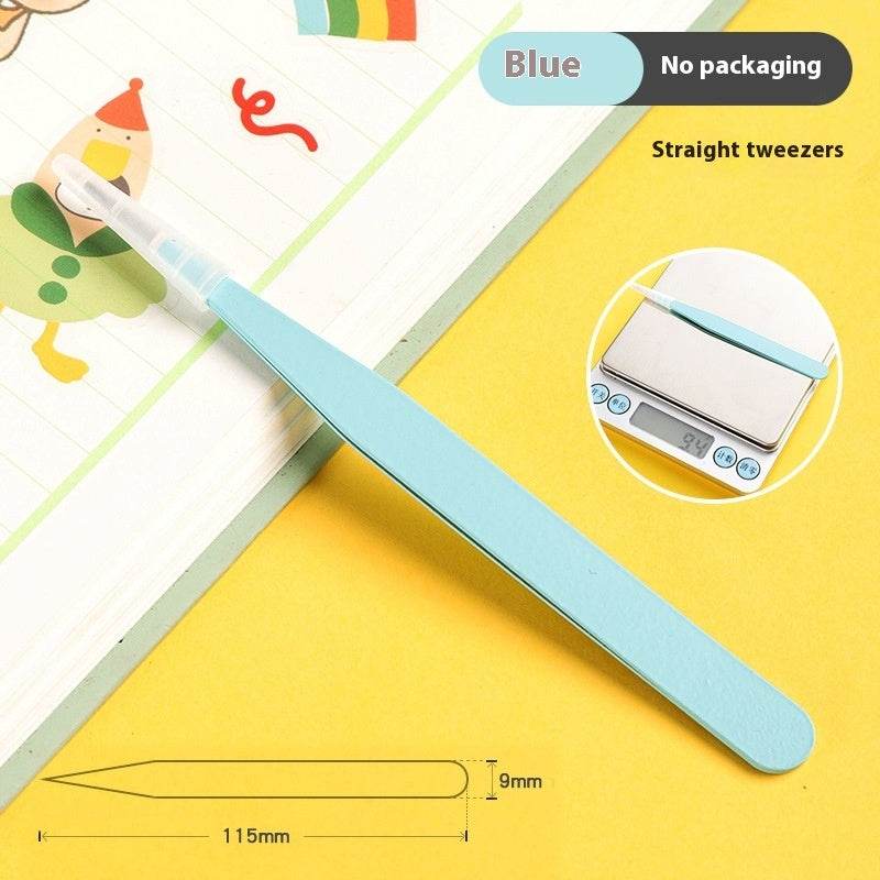 Hand Account Tweezers Stainless Steel Color DIY Elbow Clip Hand Tool Goo Card Tweezers - Mubimart