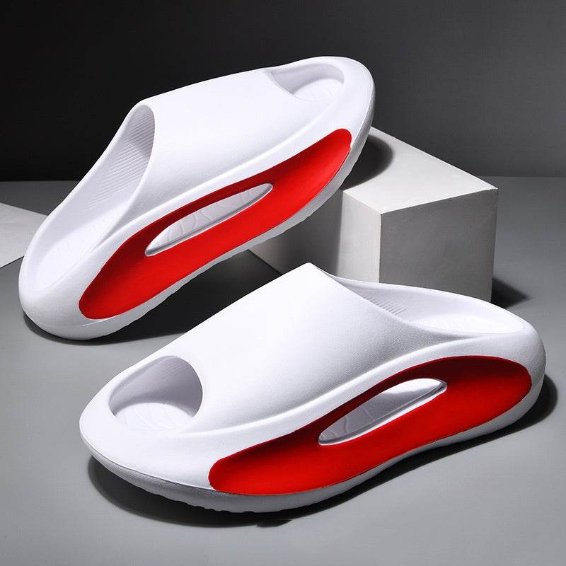 Ins Slippers Women Men Peep Toe Slipper Summer Hollow Unisex Sports Beach Shoes - Mubimart