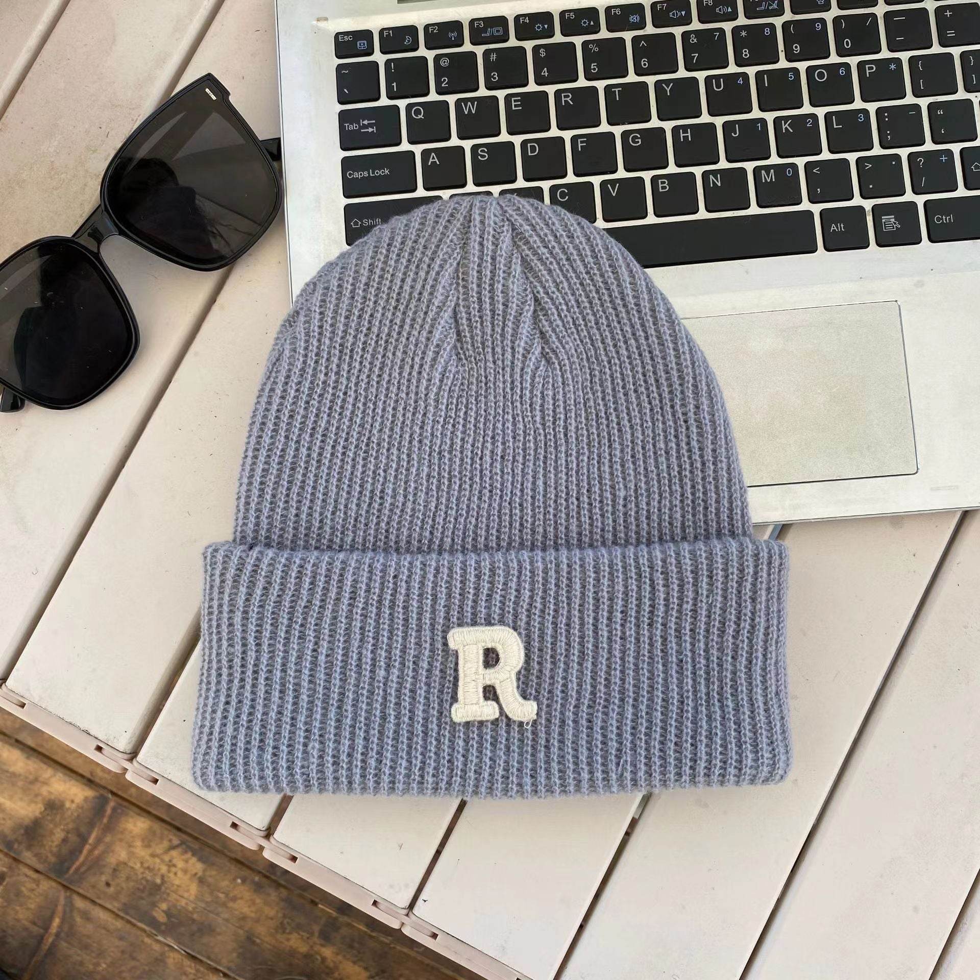 Men And Women Autumn And Winter Korean Style All-matching Couple Trendy Brand Thermal Head Cover Beanie Hat - Mubimart