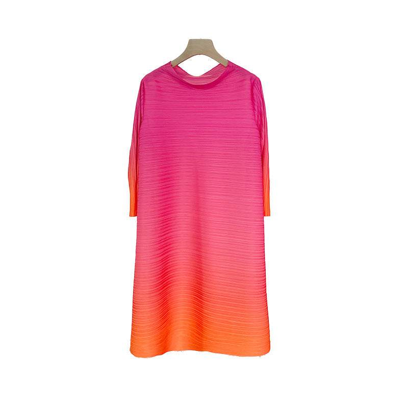 Pleated Plus Size Dress Women - Mubimart