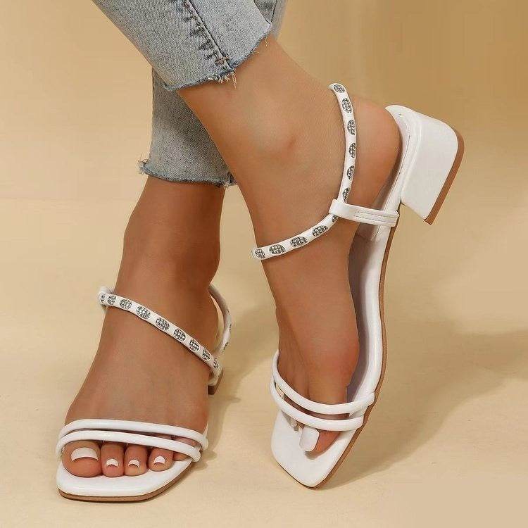 Summer Slip-on Pure Color Comfort Sandals For Women - Mubimart