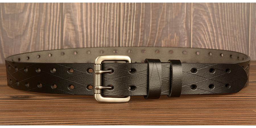 Men's Belt Leather Personality Belt Men's Casual Jeans Belt - Mubimart