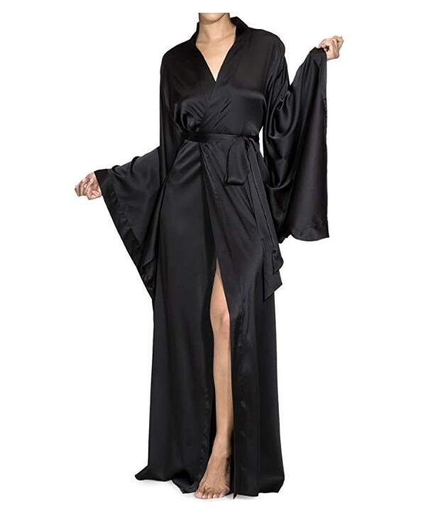 Fashion Nightwear One-piece Satin Bridesmaid Bathrobe - Mubimart -  