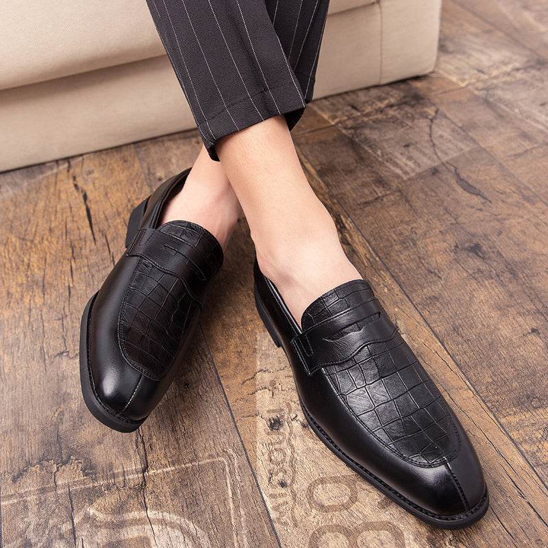 European Leather Shoes Business Dress Leather Shoes Pointed Large - Mubimart