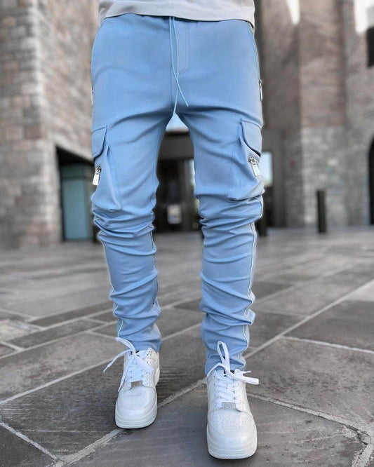 Multi Pocket Cargo Pants Men's Athleisure - Mubimart