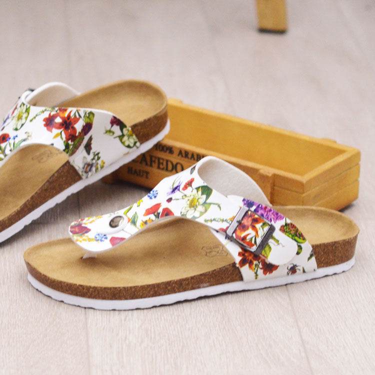 Slippers Summer Flip-Flops Beach Shoes Couples Cork Leisure Flip Flops - Mubimart