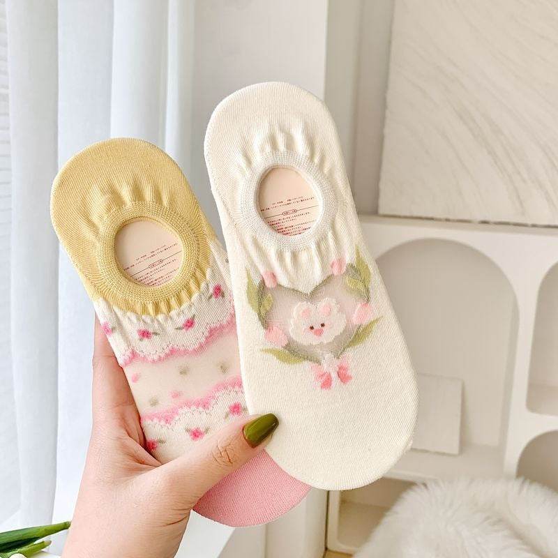 Silicone Non-slip Invisible Socks Low Top Socks - Mubimart