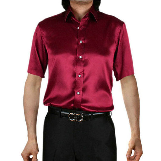 Men's Dress Shirts Short Sleeve Casual Wear - Mubimart
