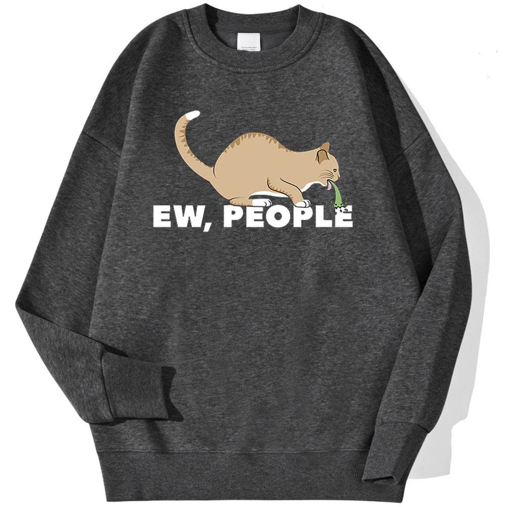 Fashion Personality Cat Print Sweatshirt Men - Mubimart