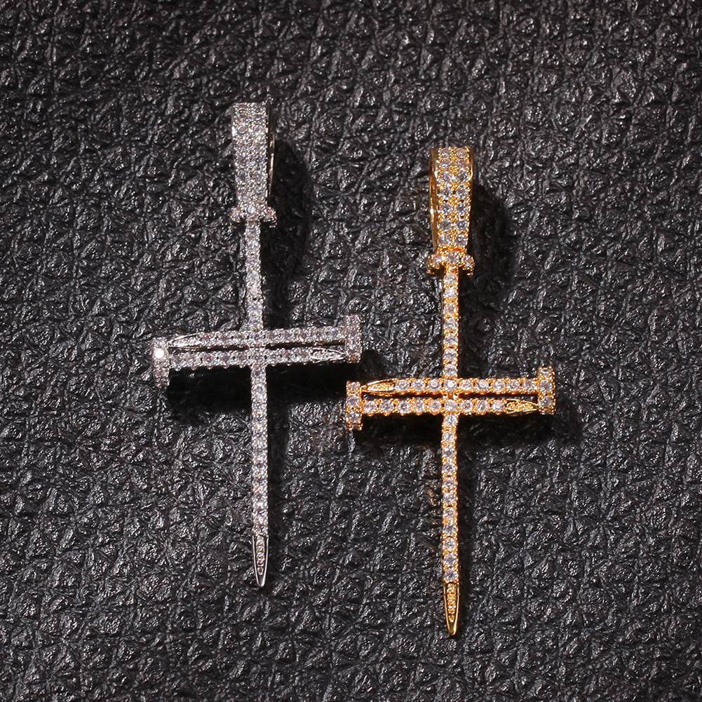 Cross Pendant Hip Hop Necklace Men - Mubimart