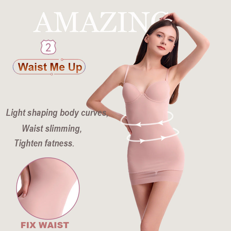 Tight Suspender Dress For Shapewear Slimming Bottoming Skirt Support Tummy Corset Womens Clothing - Mubimart -  