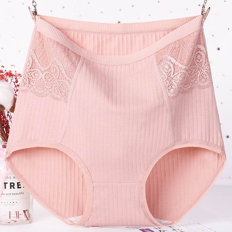 Middle-aged Mother Women's High-waist Micro-abdomen Panties - Mubimart