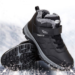 Winter Boots Women Men Warm Plush Velcro Snow Boots Climbing Hiking Shoes