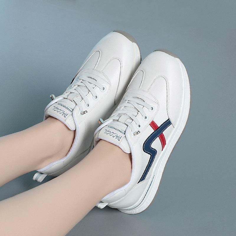 Leisure Sneaker Lightweight Soft Sole Leather Non-slip - Mubimart