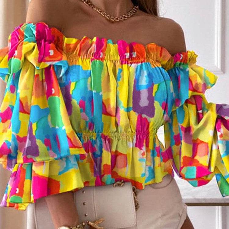 Shirts Women Long Sleeve Blouse Sexy - Mubimart