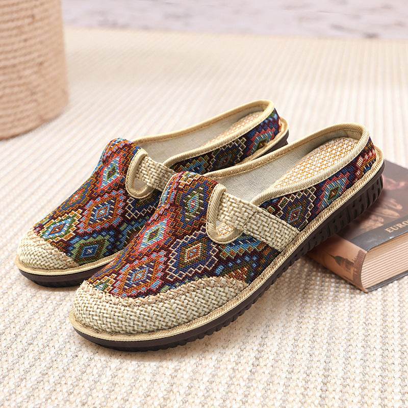 Baotou Ethnic Style Semi-slipper Female - Mubimart