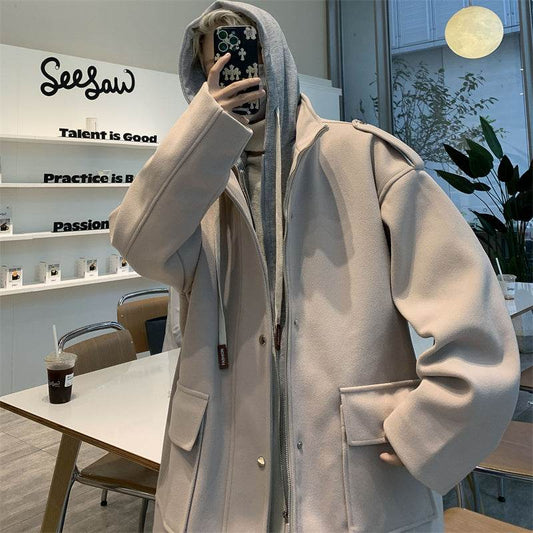 Autumn And Winter Woolen Coats For Men - Mubimart