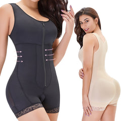 Women's One-piece Front Zipper Tummy And Hip Shaper - Mubimart - Hip shaper 